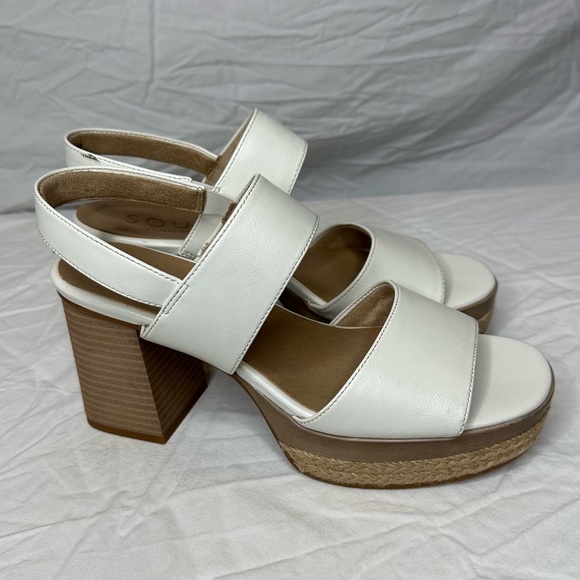 Soul Naturalizers Holly Platform Elegant White Women's Sandals size 9.5M - Picture 4 of 8